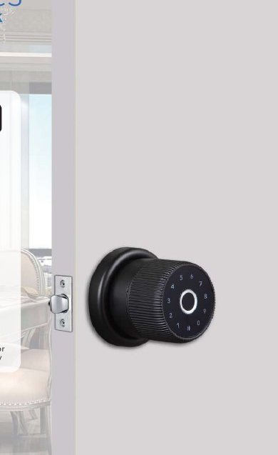 Fingerprint knob for interior doors