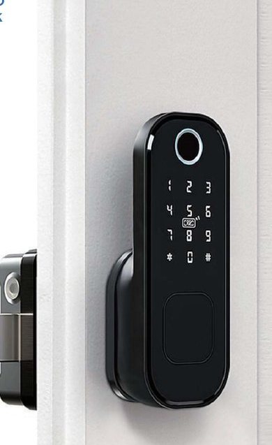 Keypad rim lock for gates and outdoor doors