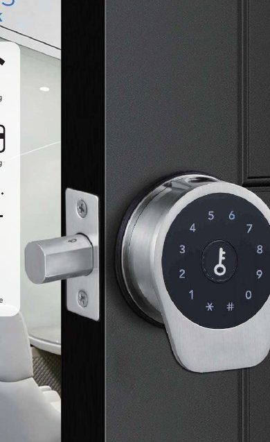 Round keypad deadbolt
