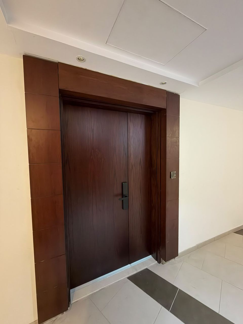 Dark Walnut Double Door With Clad Surround