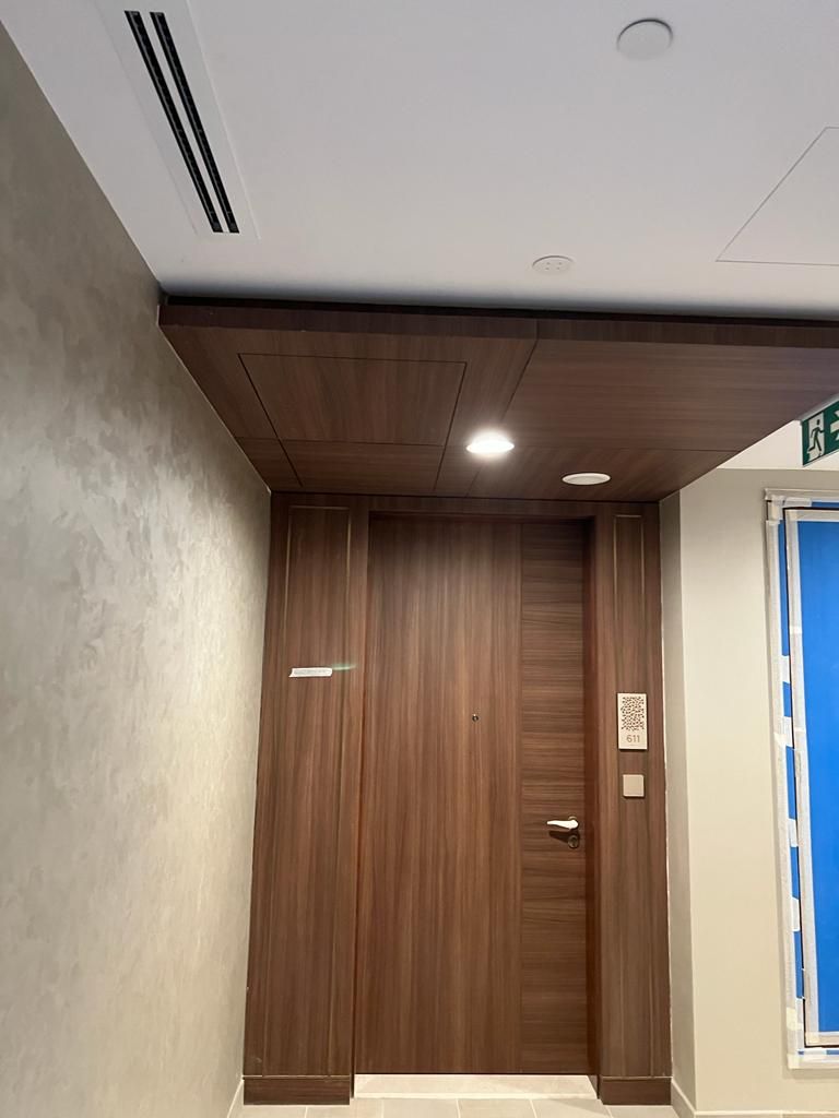 Walnut apartment entrance door